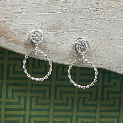 Sterling silver 925 circular curly jumpring connector 8mm