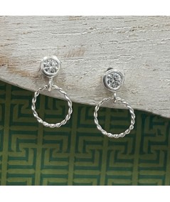 Sterling silver 925 circular curly jumpring connector 8mm