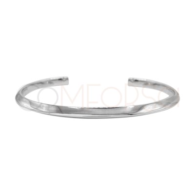 Pulsera plana lapidada 65mm Plata 925