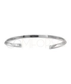 Pulsera plana lapidada 65mm Plata 925