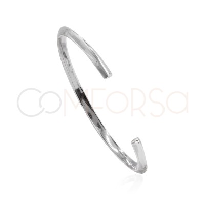 Pulsera plana lapidada 65mm Plata 925