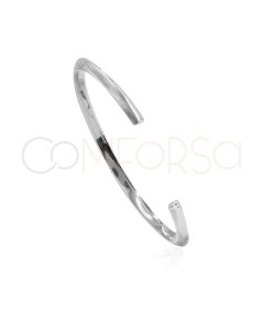 Pulsera plana lapidada 65mm Plata 925