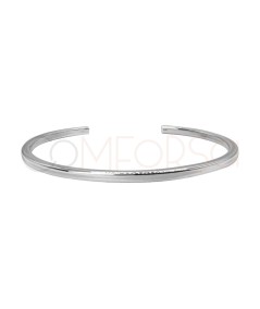 Pulsera hilo cuadrado 70mm Plata 925