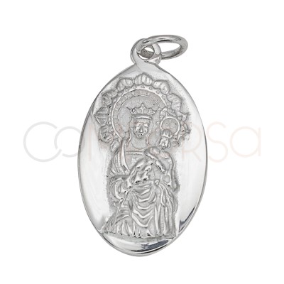 Dije Virgen de la Almudena 13 x 20mm Plata 925