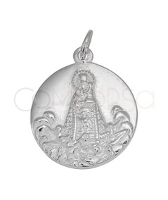 Sterling silver 925 Our Lady of the Forsaken round pendant 18mm