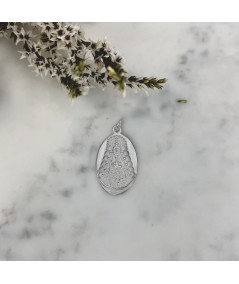 Dije ovalado Virgen del Rocío 13 x 20mm Plata 925