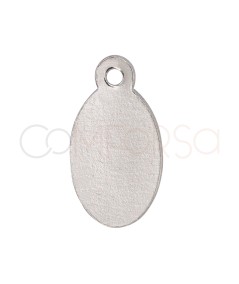 Sterling silver 925 oval hallmark tag 6 x 11 mm