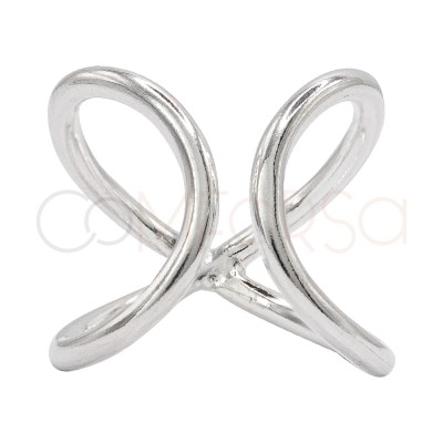 Sterling silver 925 X ring 2mm