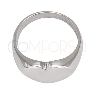 Anillo sello corazón 18 x 14mm Plata 925