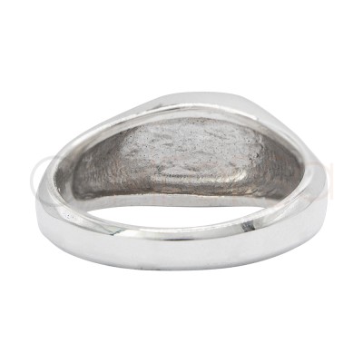 Engraving + Sterling silver 925 signet ring 7mm