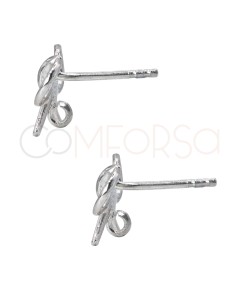 Fornitura de arete lazo con anilla 10 x 10mm Plata 925