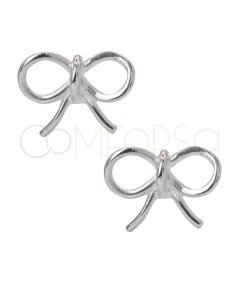 Aretes forma de lazo 10 x 10mm Plata 925