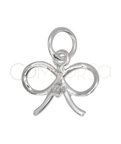 Sterling silver 925 bow pendant with jump ring 10 x 10mm