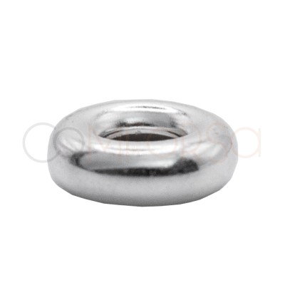 Donut 8mm con anilla de 2.7mm Plata 925