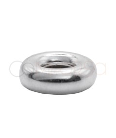 Donut 8mm con anilla de 2.7mm Plata 925