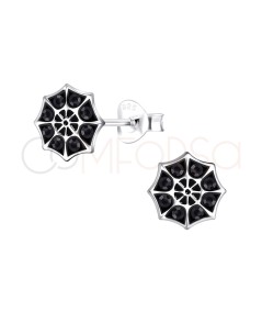 Aretes telaraña 8 x 8mm Plata 925