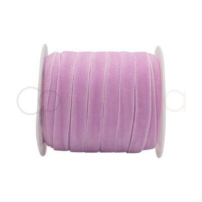 Light pink velvet elastic band 10mm