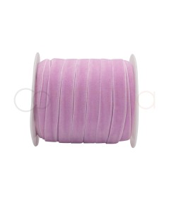 Goma elástica de terciopelo rosa claro 10mm