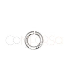 Anilla abierta 4 mm en Plata rodiada