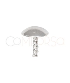 Sterling silver 925 rivet with half ball 4.5mm