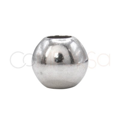 bolita 6 mm (2.4 mm ) plata rodiada