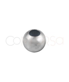 Rhodium-plated sterling silver 925 ball 4mm (1.8)