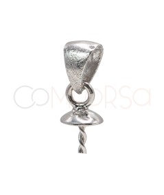 Terminal casquilla de 4.5 mm con anilla Plata rodiada