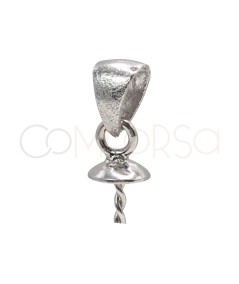 Terminal casquilla de 4.5mm con anilla Plata rodiada