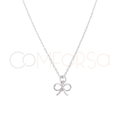 Sterling Silver 925 Bow Necklace