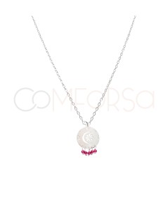 Cadena arabio rosa Plata 925