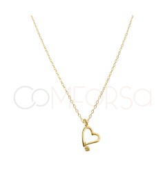 Cadena corazón circonita Plata 925