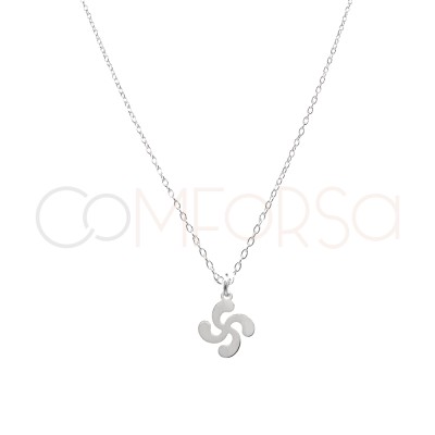 Sterling Silver 925 Lauburu Necklace