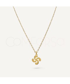 Gold-plated Sterling Silver 925 Lauburu Necklace