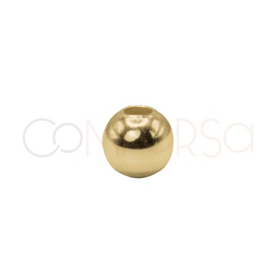 Bola lisa 3 mm Plata bañada en oro