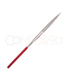 Half-round diamond needle file
