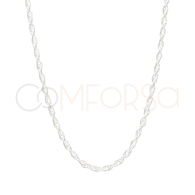 Cadena Twisted Rope Plata chapada en oro