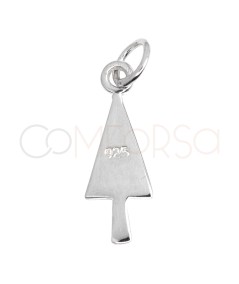 Colgante árbol de navidad corazón 7 x 16mm Plata 925