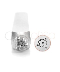 Flower Texture Design Metal Stamp 6 mm