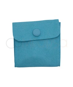 Aqua Green Velvet Pouch for Jewelry Storage