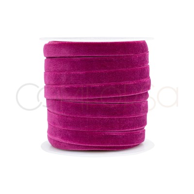 Dark pink velvet elastic...