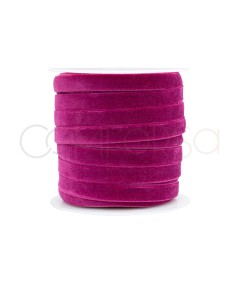 Dark pink velvet elastic band 10mm