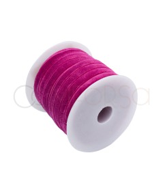 Dark pink velvet elastic band 10mm