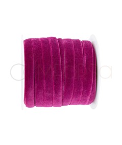 Dark pink velvet elastic band 10mm