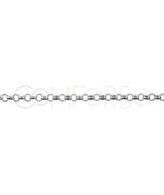 Sterling Silver 925 Round Belcher Chain Bracelet 4x3mm 18cm