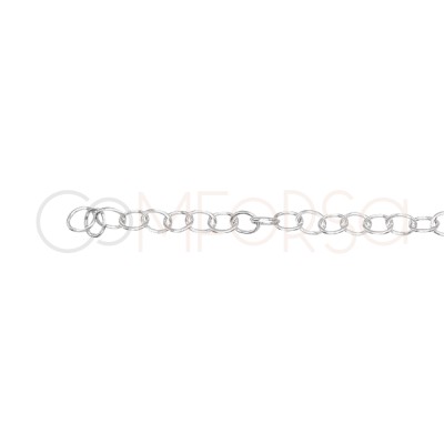 Sterling Silver 925 Bracelet with 3 Zirconia Diamonds 16 + 4 cm