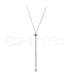 Cadena veneciana con bola 60 cm Plata 925