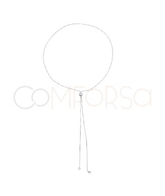 Cadena veneciana con bola 60 cm Plata 925