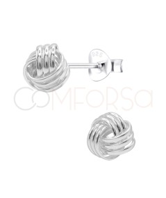 Pendiente nudo 6.5 mm Plata 925