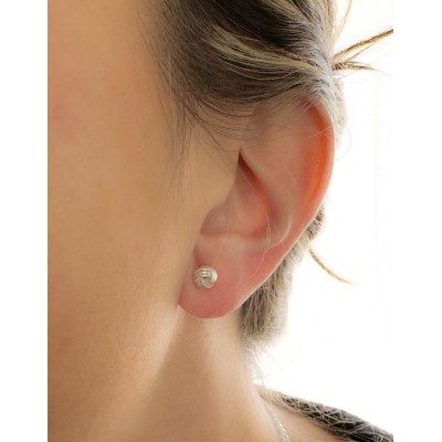 Pendientes nudo 5.6 mm Plata 925
