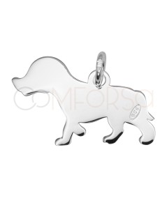 Sterling Silver 925 Dog Pendant 19.6 x 11.5 mm